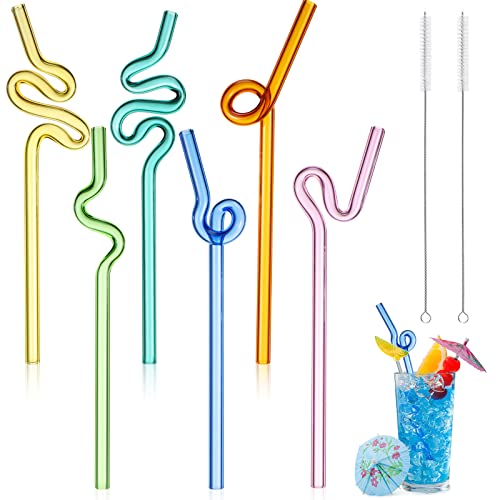 Wavy Glass silly straw