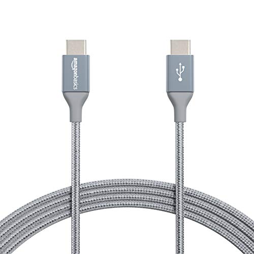 Amazon Basics 10 foot nylon USB-C to USB-C 2.0 fast charging cable