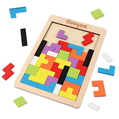 Coogam wooden blocks puzzle brain teasers