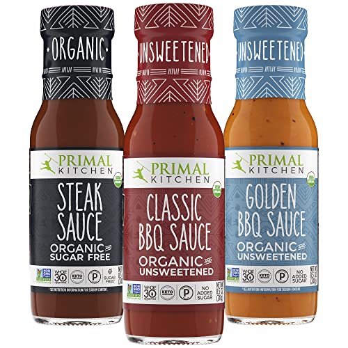 Primal Kitchen organic BBQ & steak sauce 3-pack