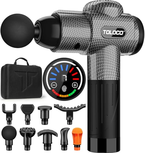 TOLOCO massage gun with 10 massage heads