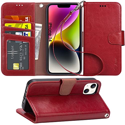 Arae Wallet flip cover with card holder for iPhone 14